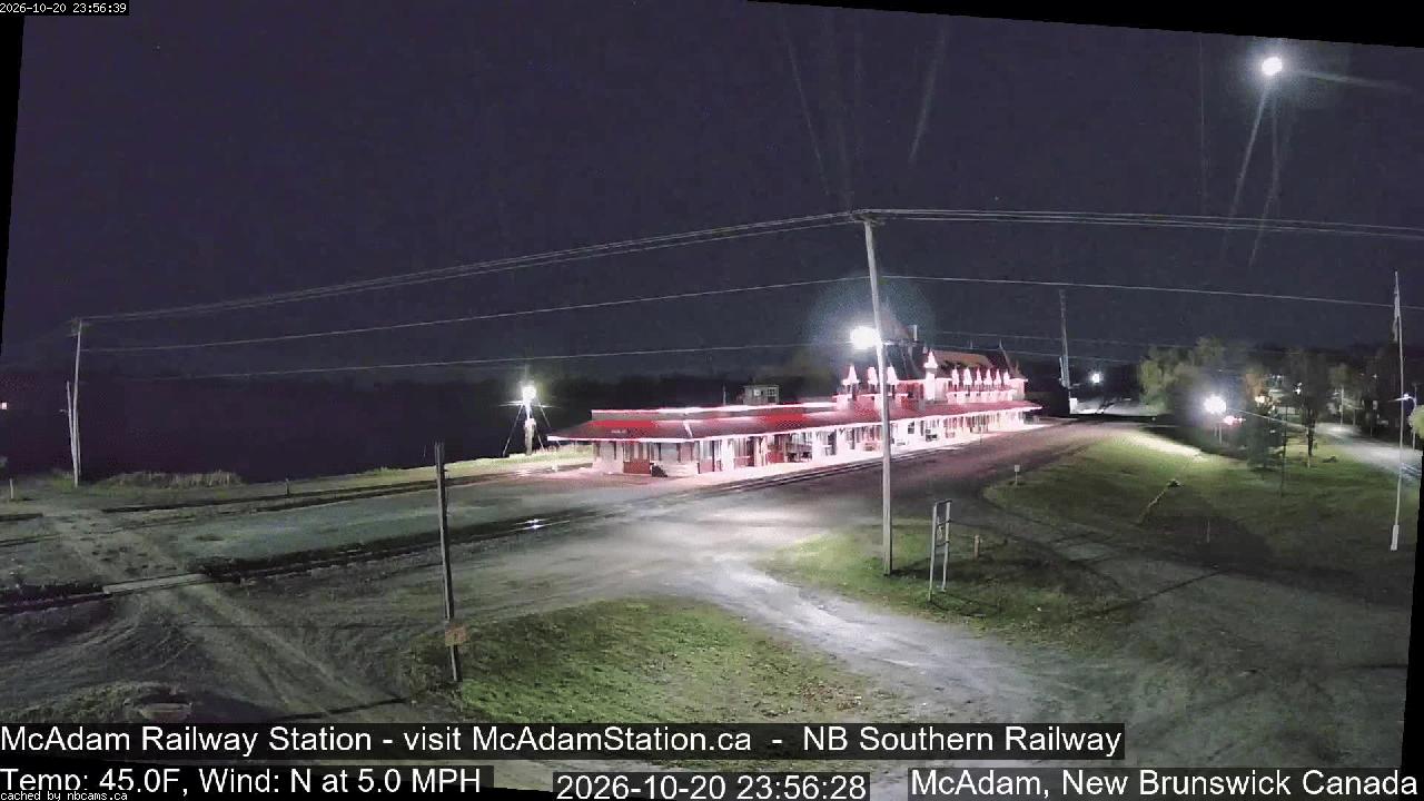 Web Cam image of McAdam Railway Station