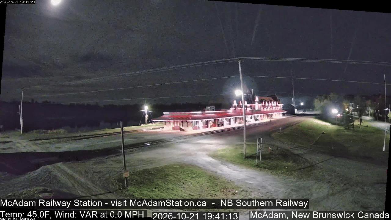 Web Cam image of McAdam Railway Station