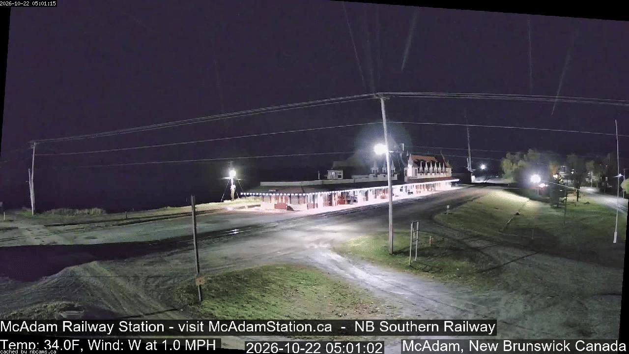 Web Cam image of McAdam Railway Station