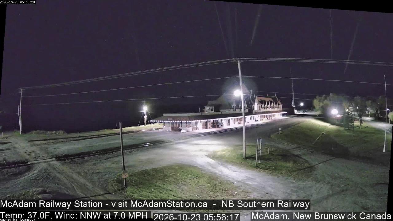 Web Cam image of McAdam Railway Station