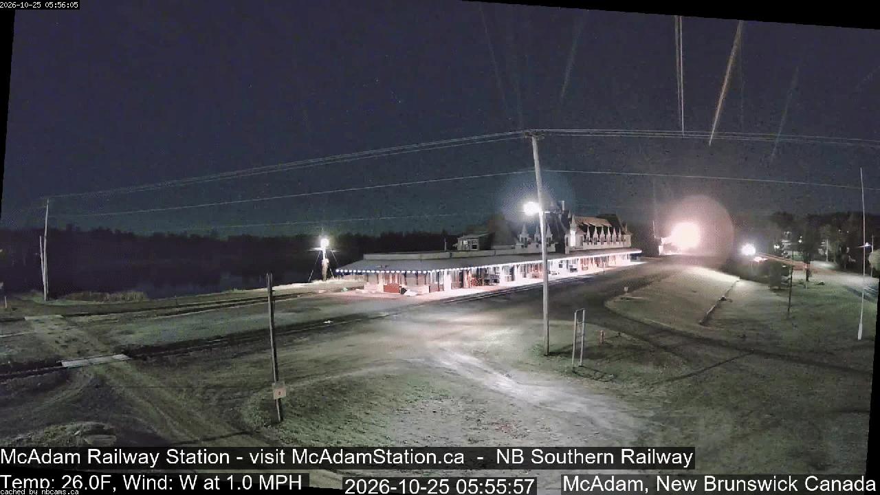Web Cam image of McAdam Railway Station