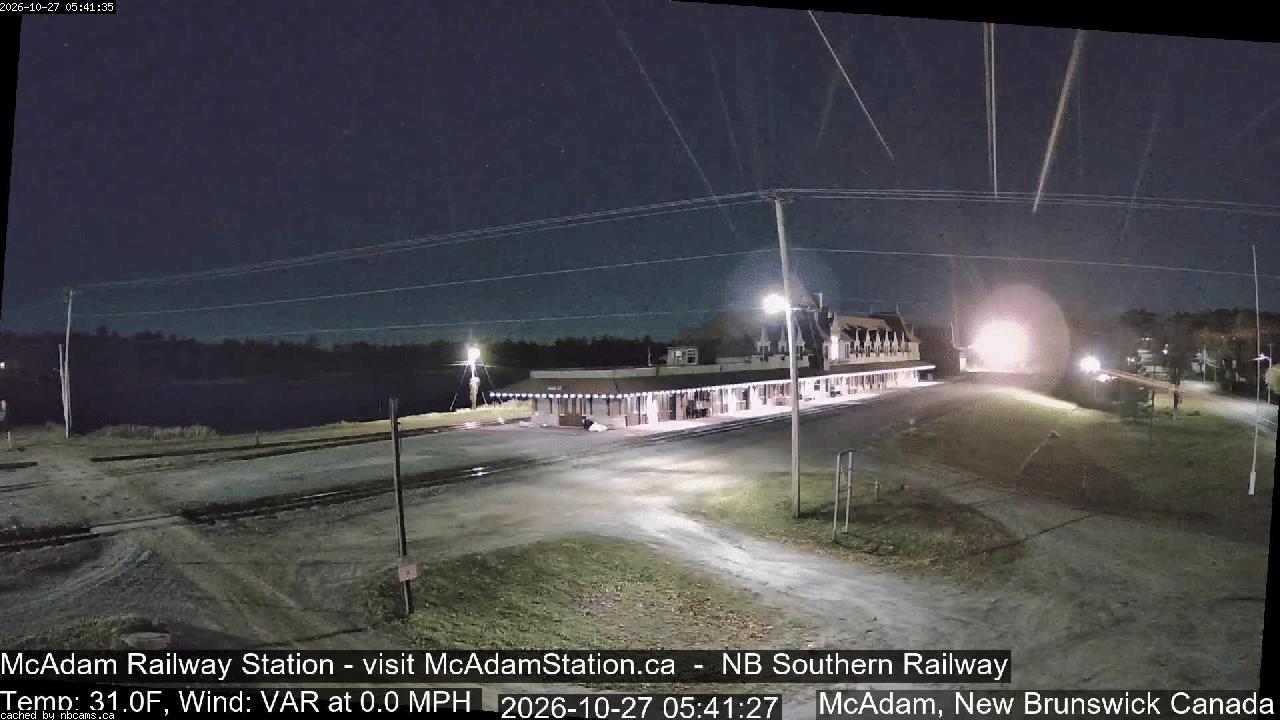 Web Cam image of McAdam Railway Station