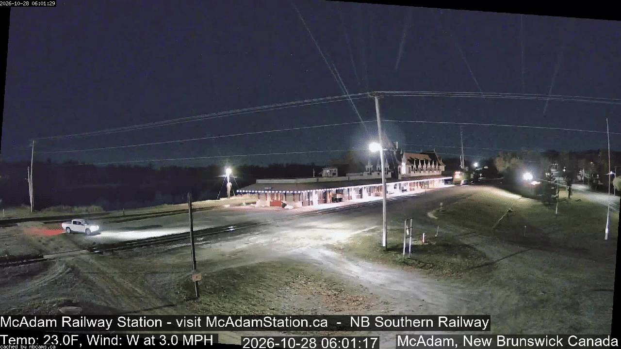 Web Cam image of McAdam Railway Station