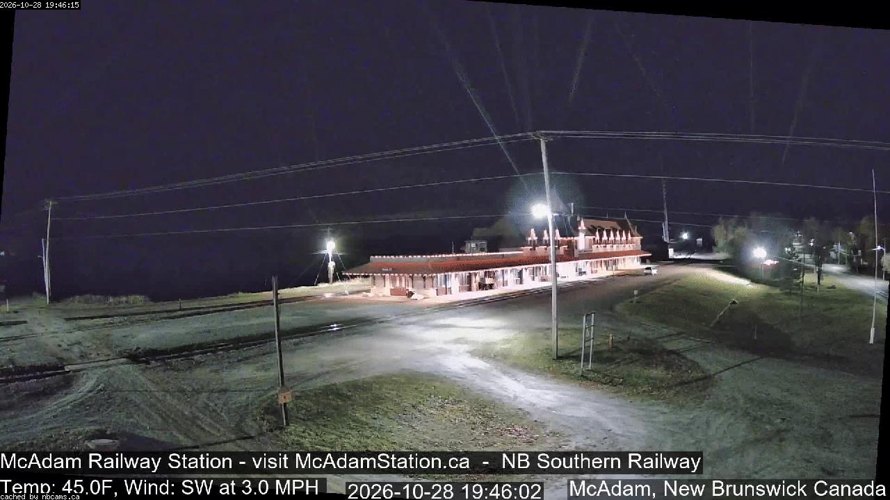 Web Cam image of McAdam Railway Station