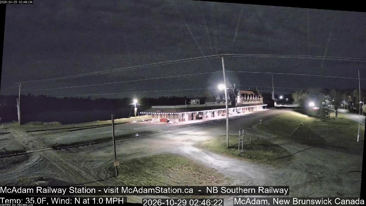 Web Cam image of McAdam Railway Station