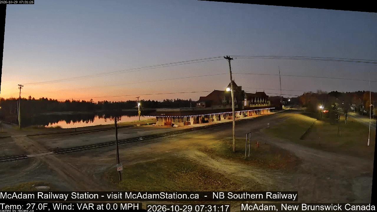 Web Cam image of McAdam Railway Station