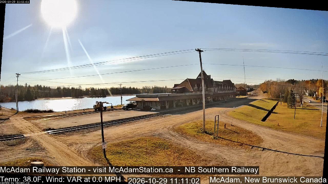 Web Cam image of McAdam Railway Station