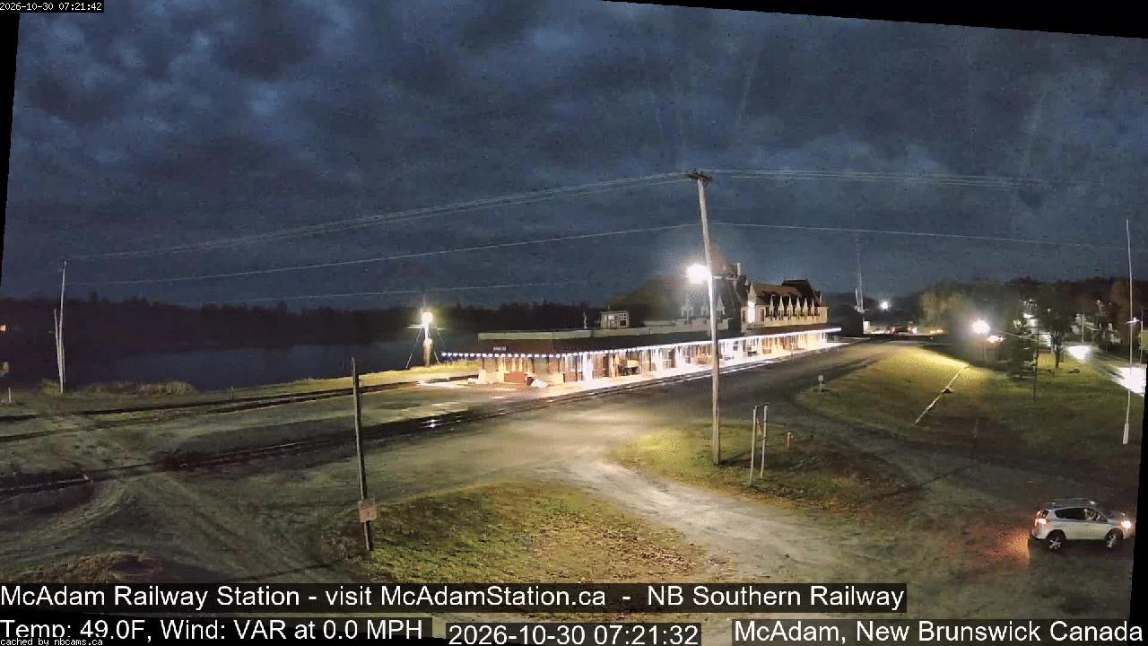 Web Cam image of McAdam Railway Station