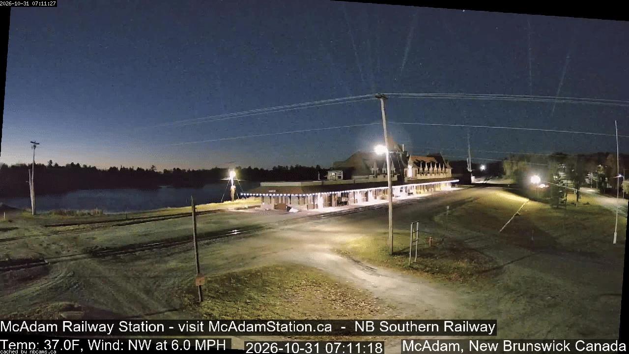 Web Cam image of McAdam Railway Station