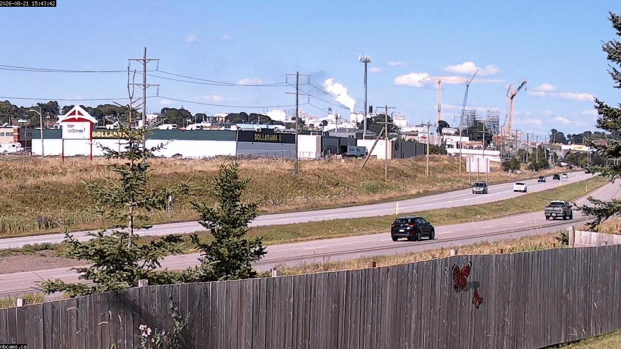 Outdoor web cam in Saint John, New Brunswick - Camera # 2 (Showing a view of NB Highway 1)
